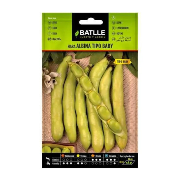 Semillas de Haba albina baby 50 g Batlle
