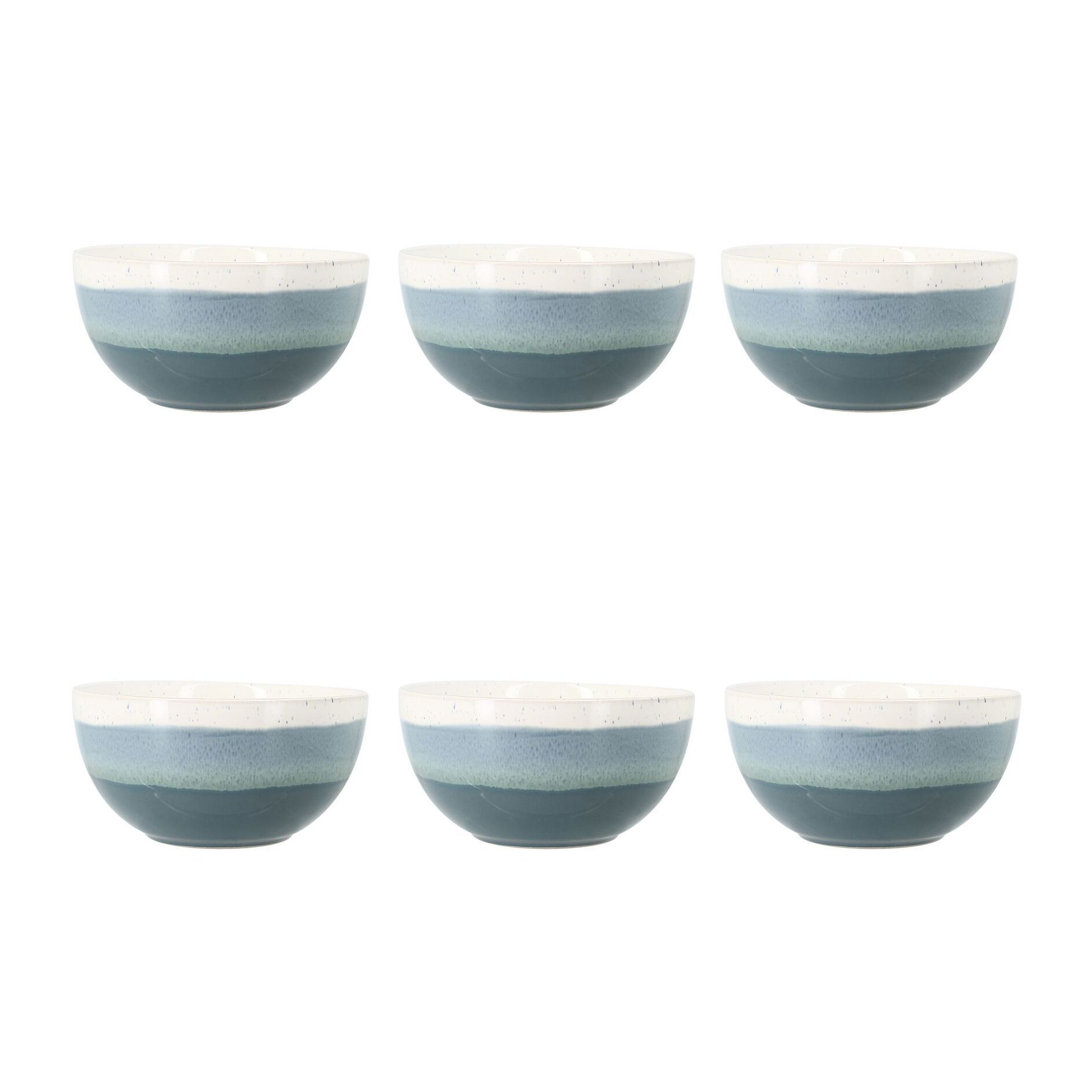 Lot de 6 bols bleus en grès 57cl  RIGA