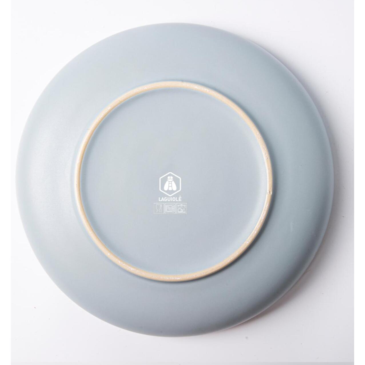 Lot de 6 assiettes creuses bleu - "Iris"