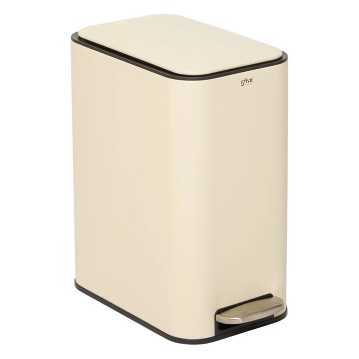 Poubelle slim rectangulaire à pédale Delta 20L argile
