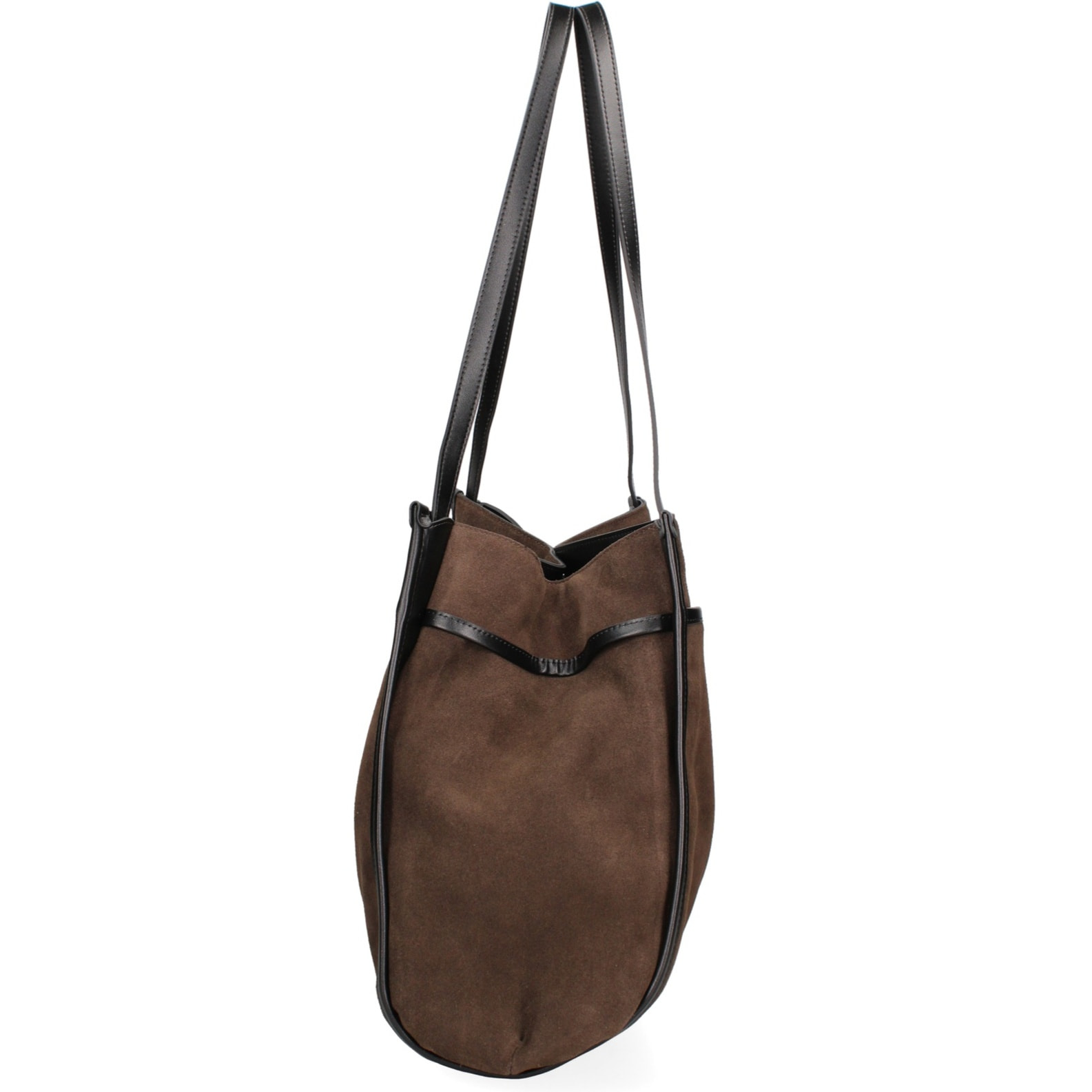 Borsa a spalla da donna Made in Italy - Modello Seraphina Elite - Pelle scamosciata - 35.0 x 35.0 x 16.0 cm