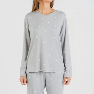Pigiama lungo da donna soft choer