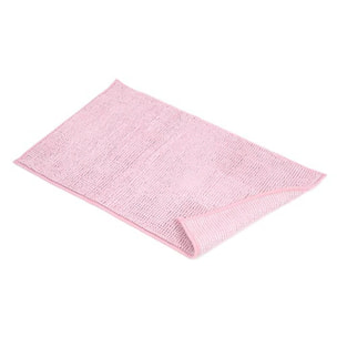 Tappeto Bagno Poppy Rosa, Antiscivolo, Tessuto Morbido e Assobente.