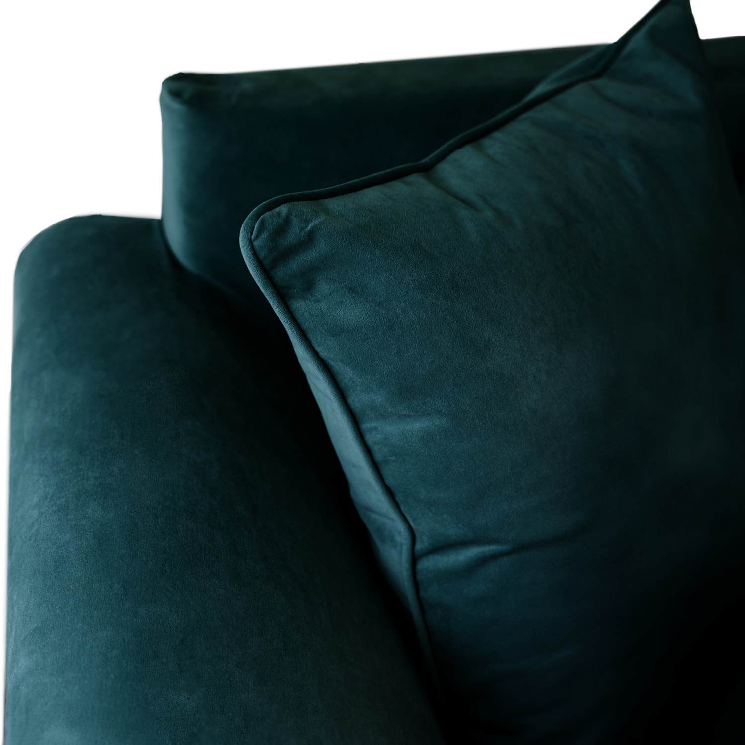 Fauteuil love seat en velours vert émeraude OSCAR