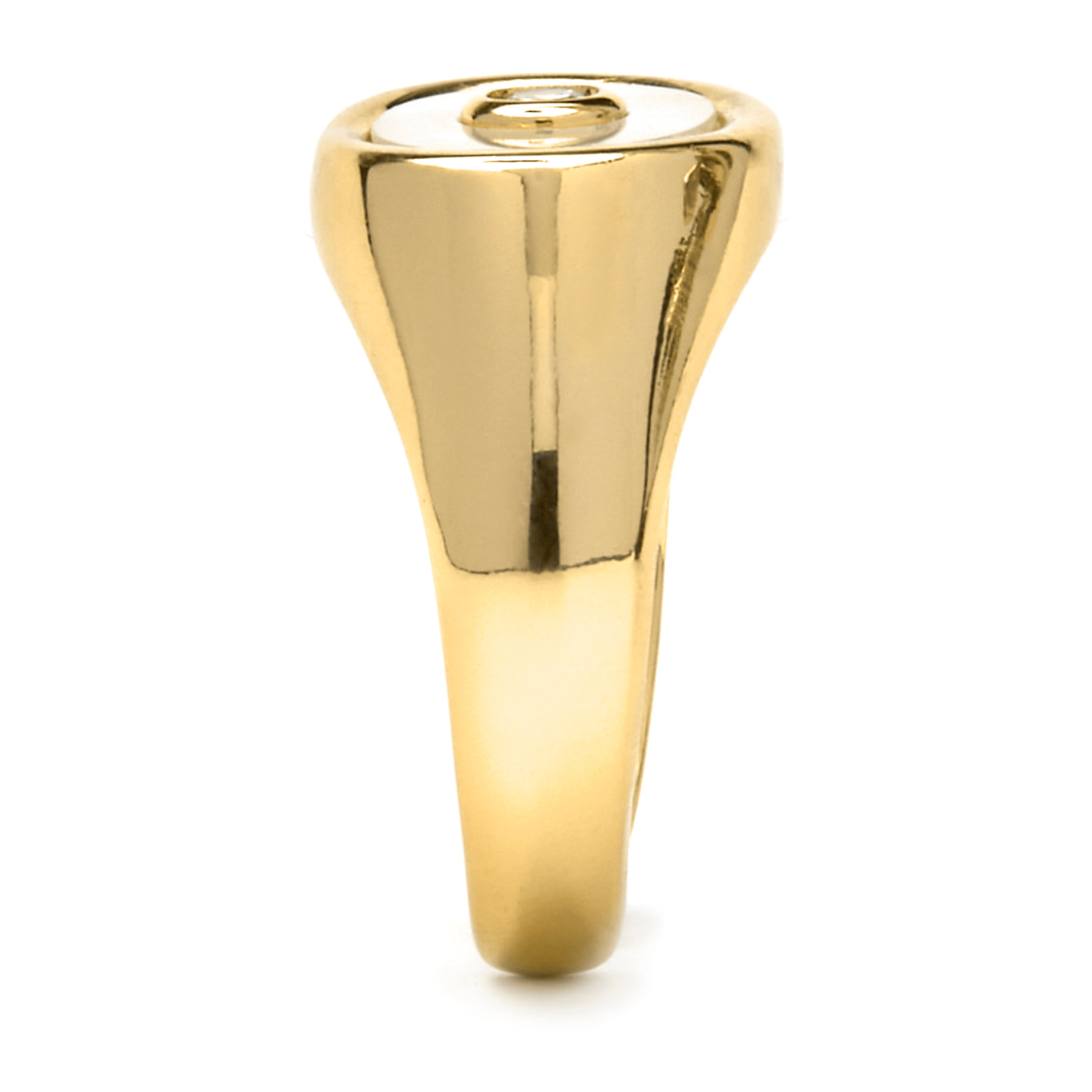Anillo con Madreperla Blanca acabado oro 18k