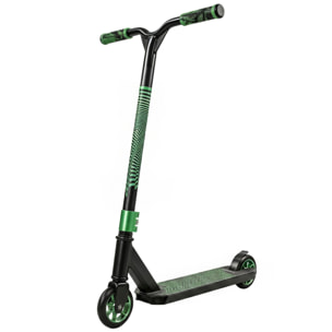 Scooter Acrobático, Scooter Freestyle con Manillar 360°, Rodamientos ABEC-9, Ruedas de PU de 120 mm, Marco de Aluminio Acero, Antideslizante, para Adolescentes, Adultos para Skatepark, Verde