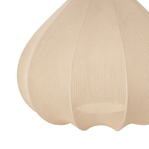 Abat-jour lanterne tissu texturé forme goutte - Beige