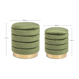 SET DI 2 POUF DARINA OLIVE