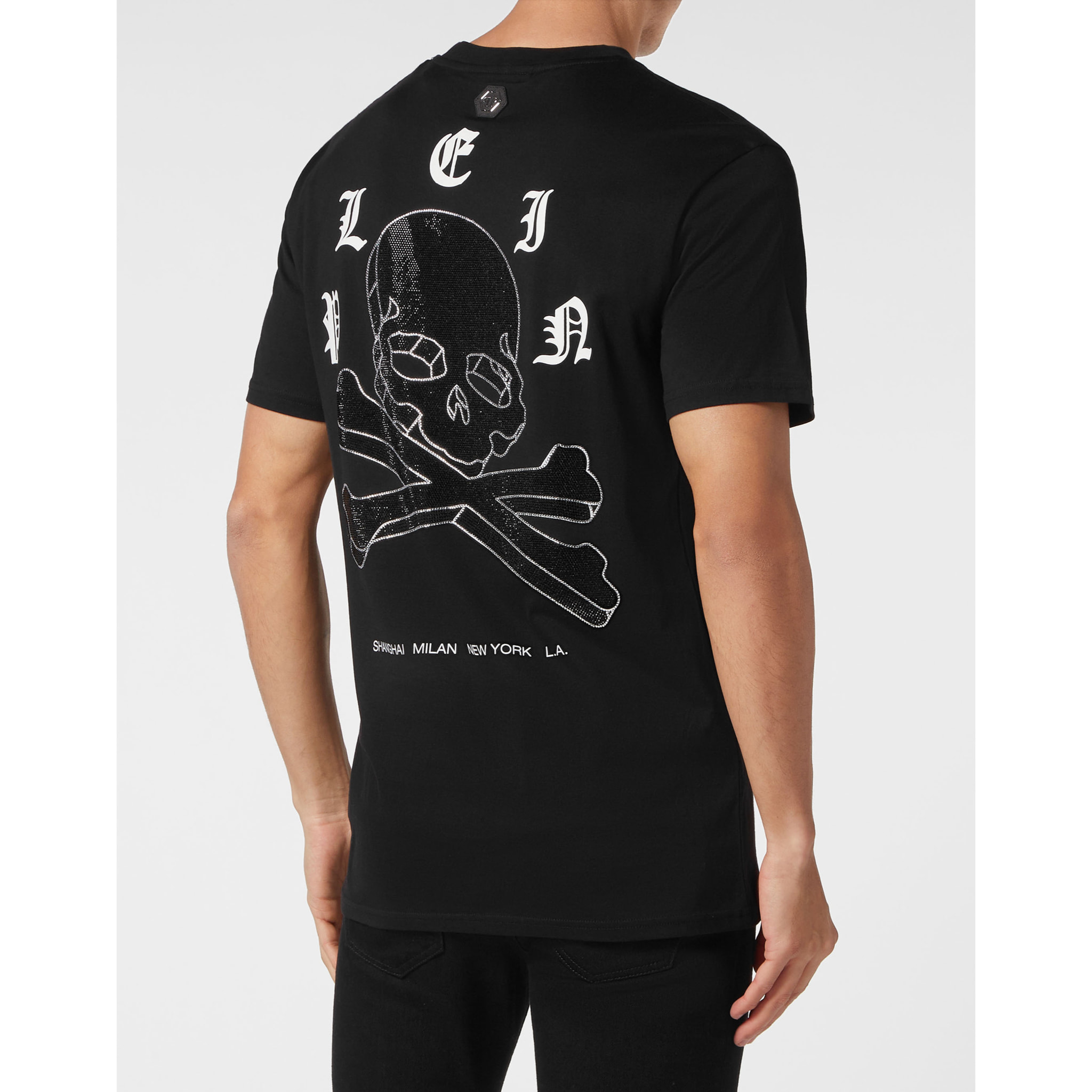 PHILIPP PLEIN Camiseta de cuello redondo y manga corta