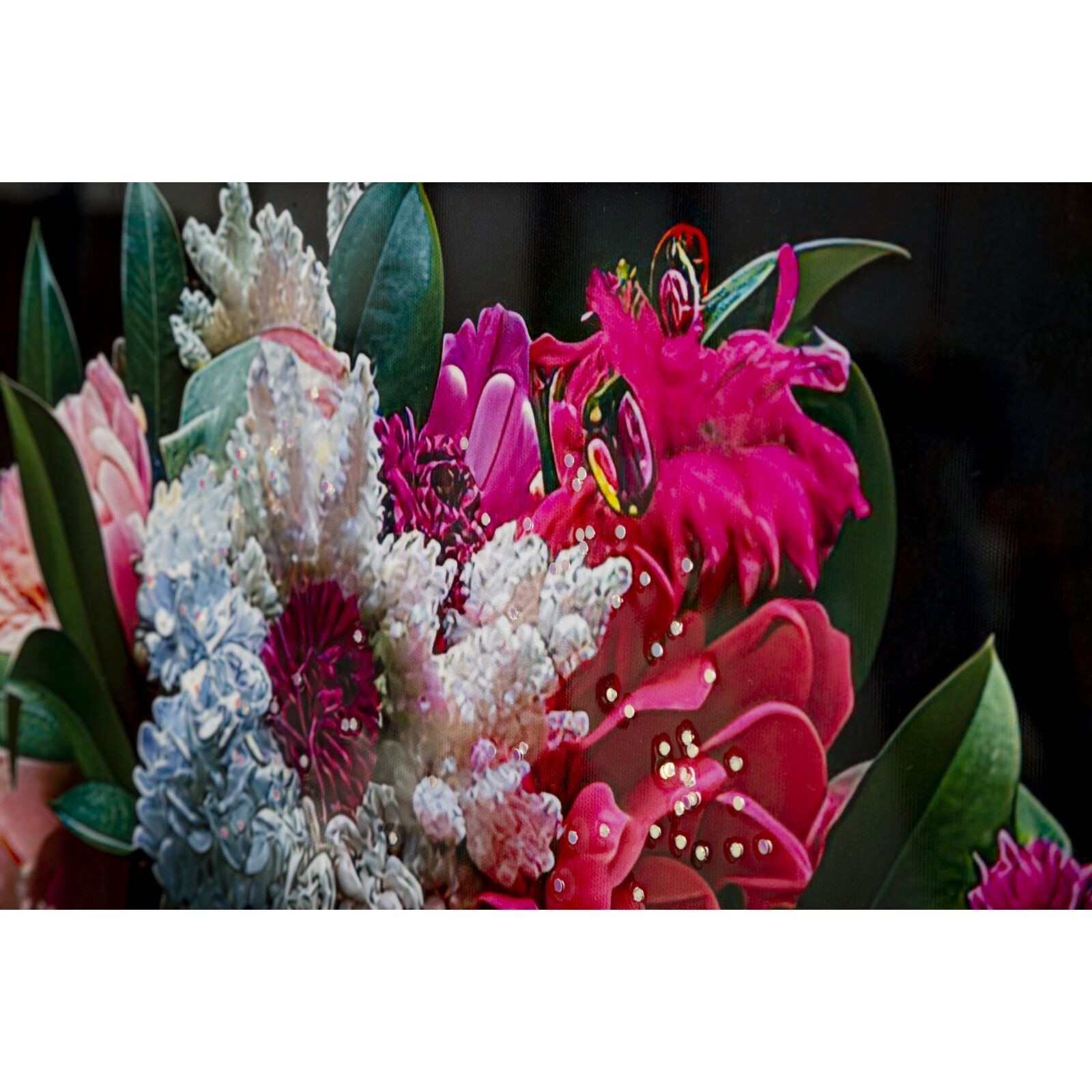 DIPINTO SU TELA LACCATO MOIRA C/CORNICE -B- CM 52X4X102