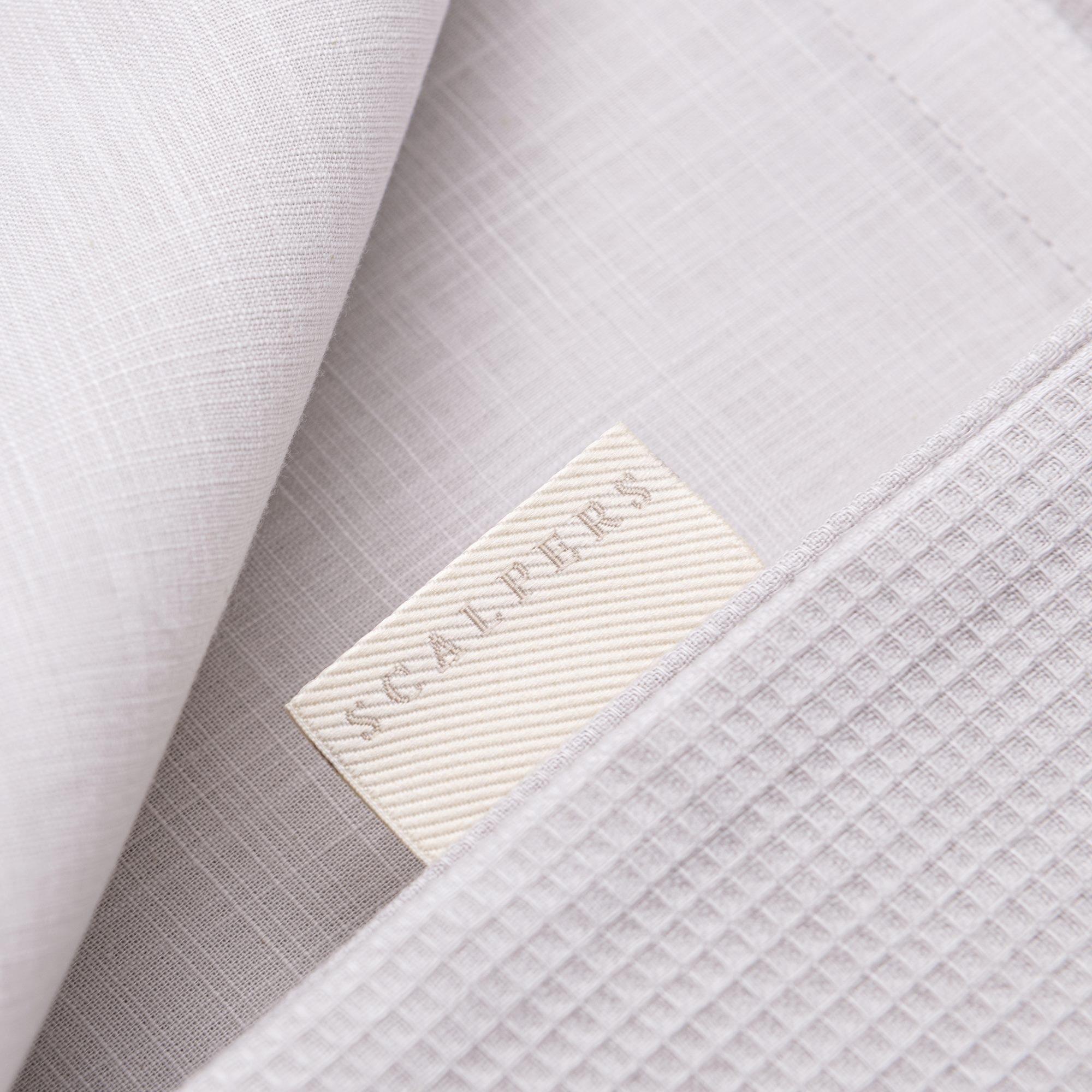 Set cama waffle funda nordica + 2 fundas almohada, 100% algodón, 144gsm, gris cierre de botones haze scalpers home