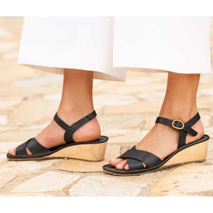Sandalias con tacón N854 SOFT NAPPA SALMON/ GAIA color Salmon