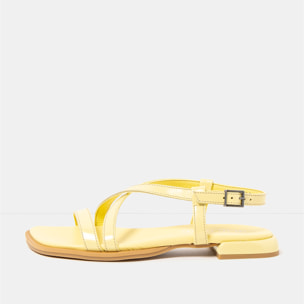 Sandalias 2001 NAPPA SHINNY PALE YELLOW / BERGAMO color Pale yellow