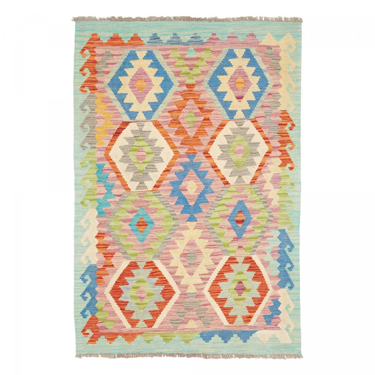 Tapis kilim au motif ethnique, tissé plat authentique, VAZORAR