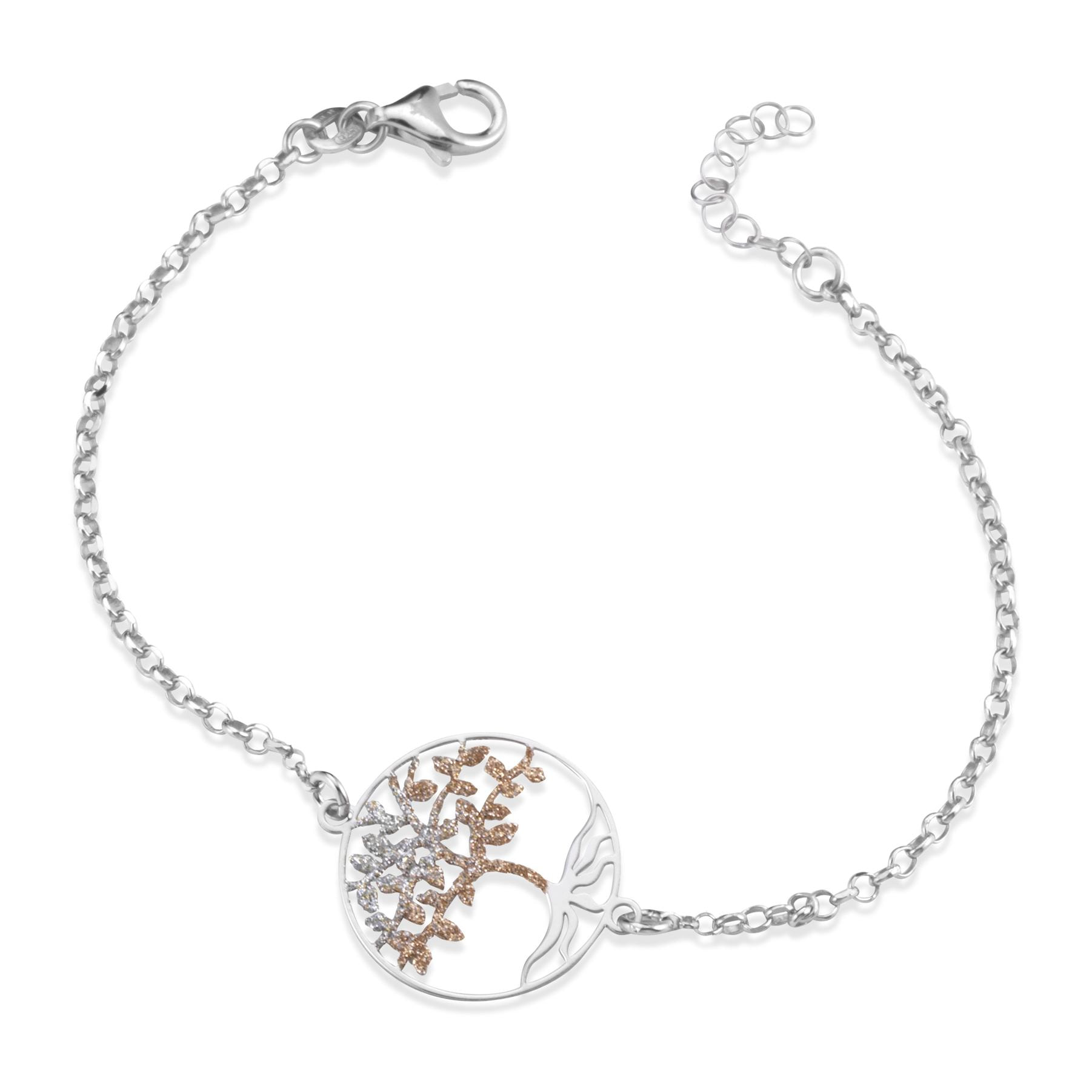 Bracciale Hiriwa 925 Albero Della Vita Glitter Gold Argento