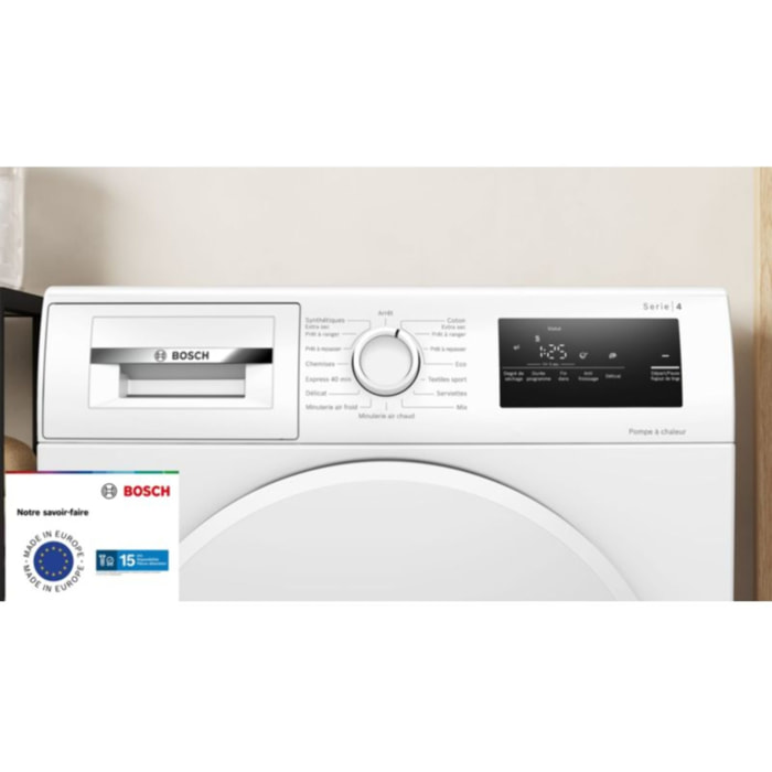 Sèche linge pompe à chaleur BOSCH WTH8320DFR
