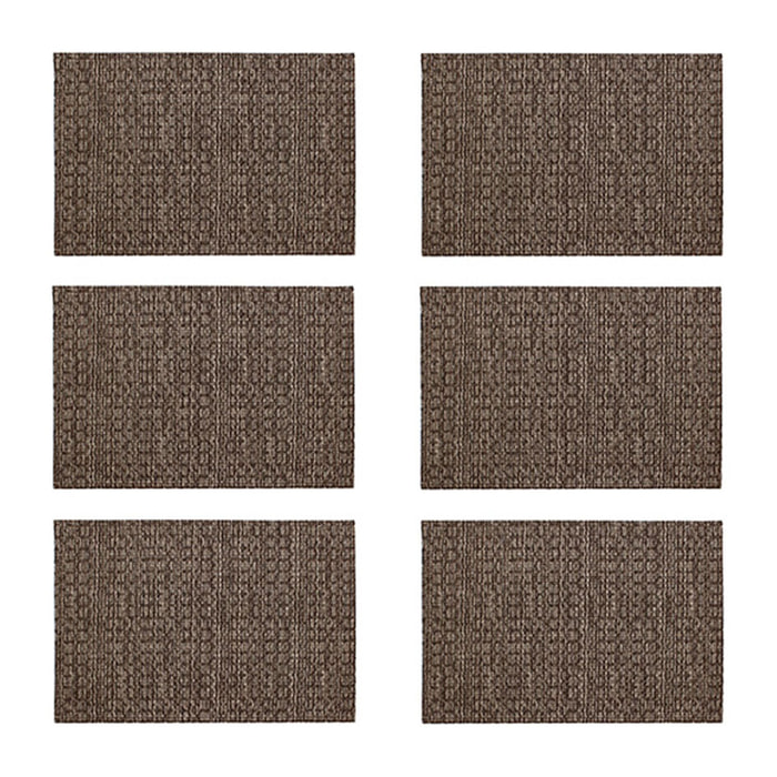 Lot de 6 sets de table effet tissage marron 45x30cm TISSAGE
