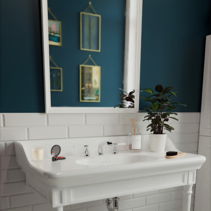 Miroir vertical salle de bain Cléo 1889 Blanc Velours