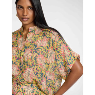 Elena Mirò - Camicia in ramié stampato - Giallo