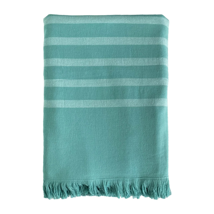 Fouta doublée éponge Alanya Lagoon Lake 90x160 400g/m²
