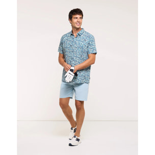 Camisa Estampado Tropical Azul - Pastelpalm