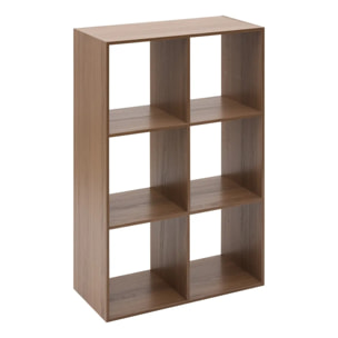 Étagère Mix'N Modul 6 cases rectangulaire marron