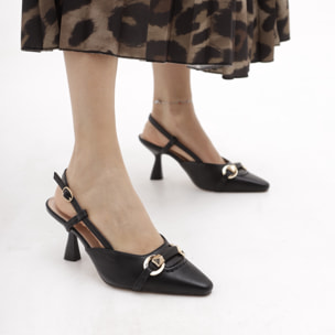 SLINGBACK MORSETTO NERO