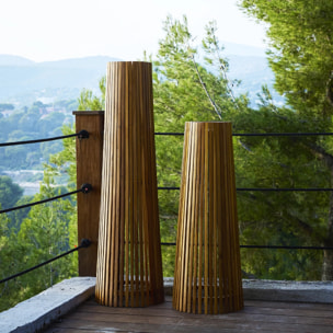 Lampadaire solaire bois TECKA H120CM