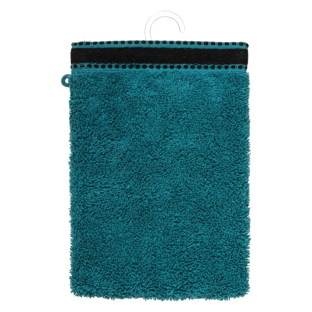 Lot de 2 gants de toilette "Joia" - coton 550 gr/m² - bleu canard 15x21 cm