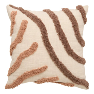Coussin Hawki carré 40x40cm marron