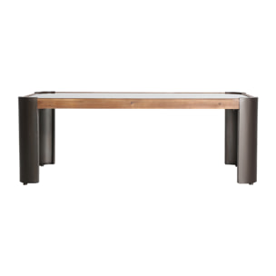 Mesa de centro de madera de abeto en color marrón de 122x66x44cm