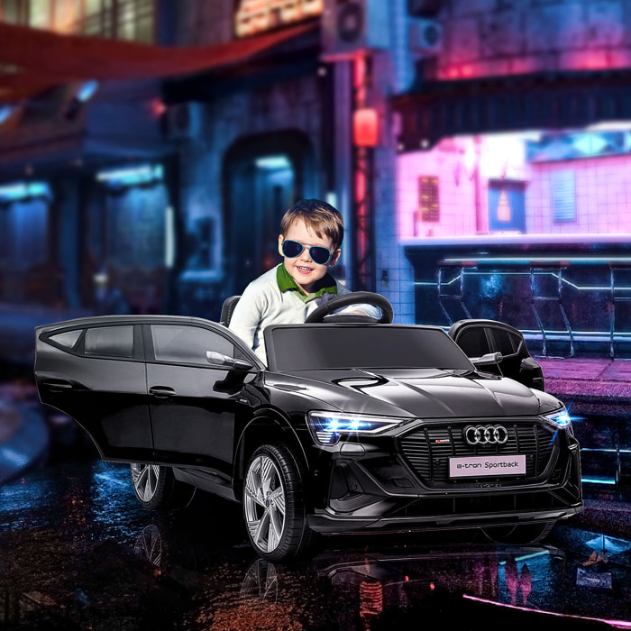 Voiture véhicule électrique enfant e-tron Sportback S line 12 V - V. max. 8 Km/h - effets sonores, lumineux - télécommande, port USB, MP3 - noir