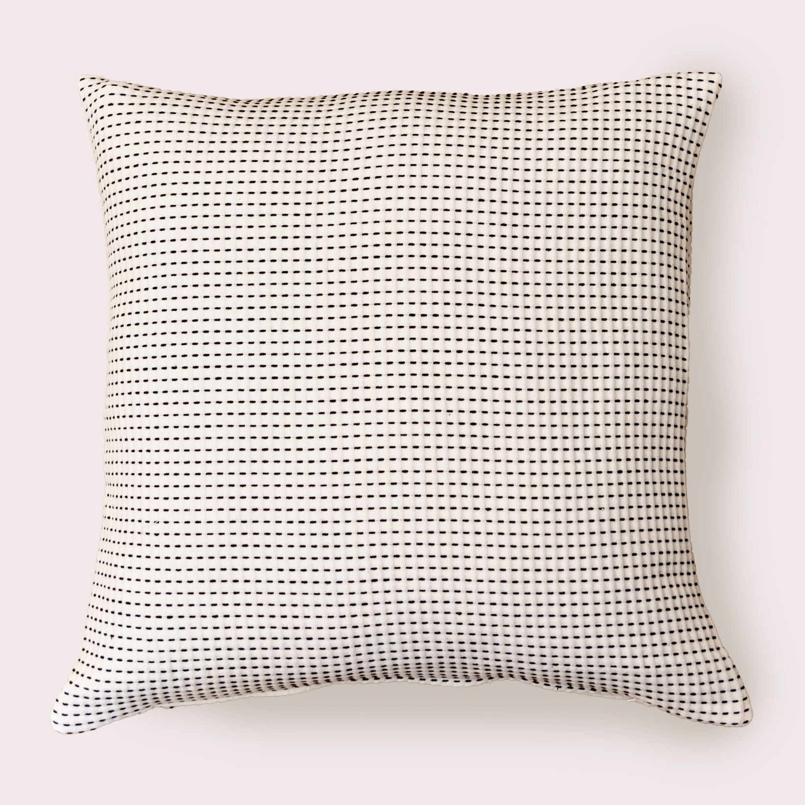 Naturals - Funda de Cojín Estampado - Con Cremallera - Sin relleno - 50% Algodón - 50% Poliéster - Jacquard - Alba Negro