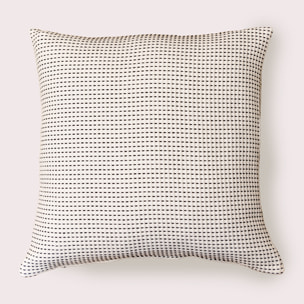 Naturals - Funda de Cojín Estampado - Con Cremallera - Sin relleno - 50% Algodón - 50% Poliéster - Jacquard - Alba Negro