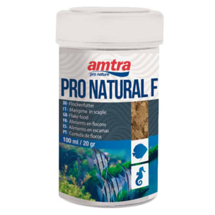 Mangime pesci in scaglie a base di farine di vermi 100% NATURALE - Pro Natural Flake - Amtra