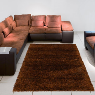 Tapis shaggy fait main motif uni HAGO