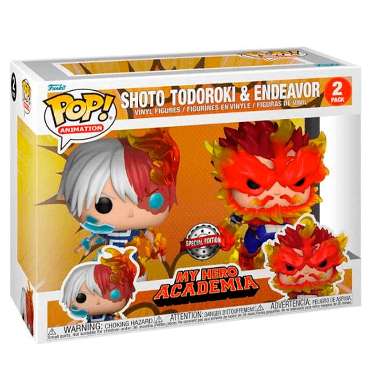 My Hero Academia Funko Pop 2 Figure Shoto Todoroki & Endeavor Esclusiva 9 cm