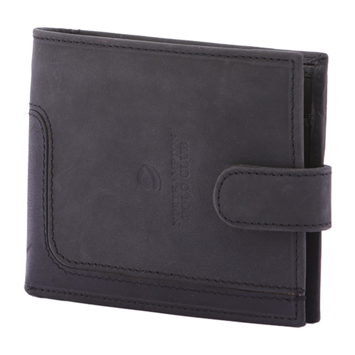 Portafoglio  da uomo In Vera pelle Made in Italy 10,5x13x3 cm