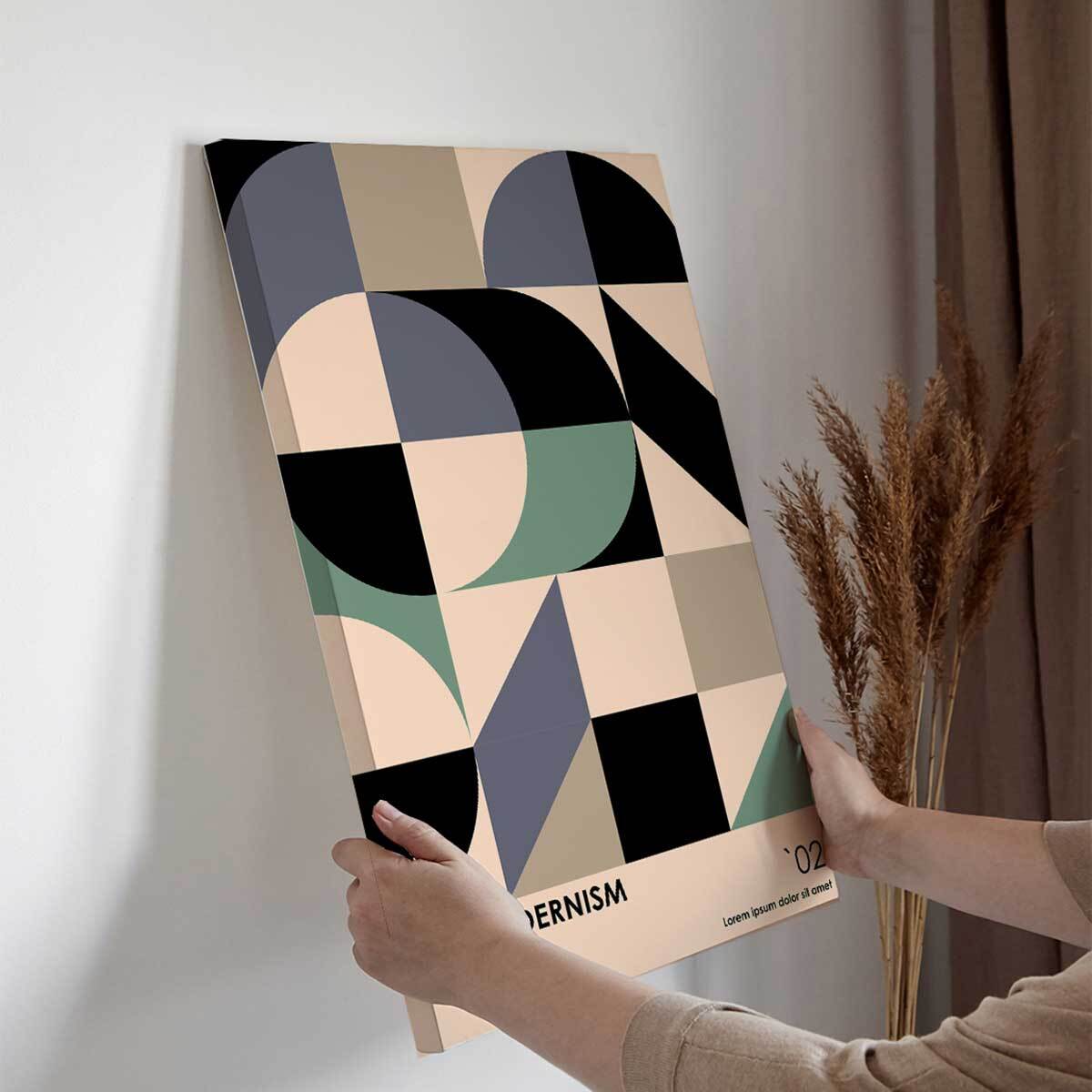 Tableau postmodernisme mosaïque géométrique moderne Toile imprimée