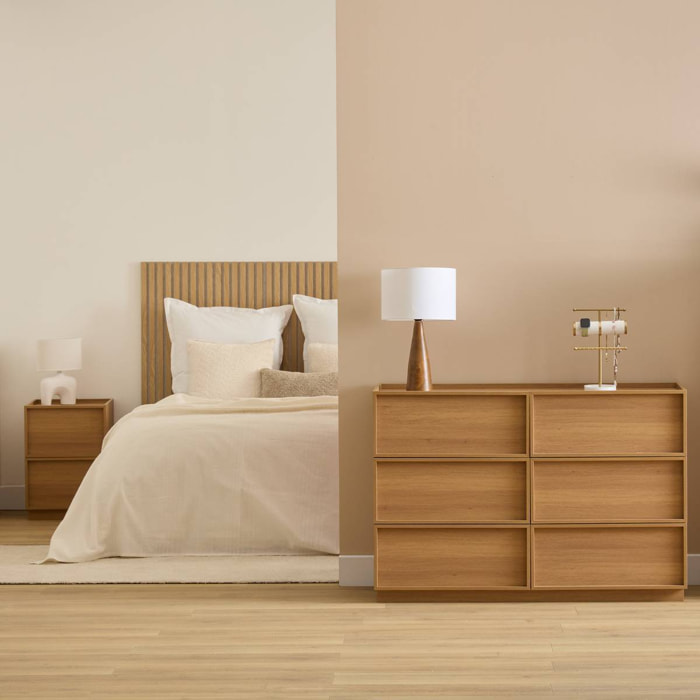 Commode Framy 6 tirois bois foncé