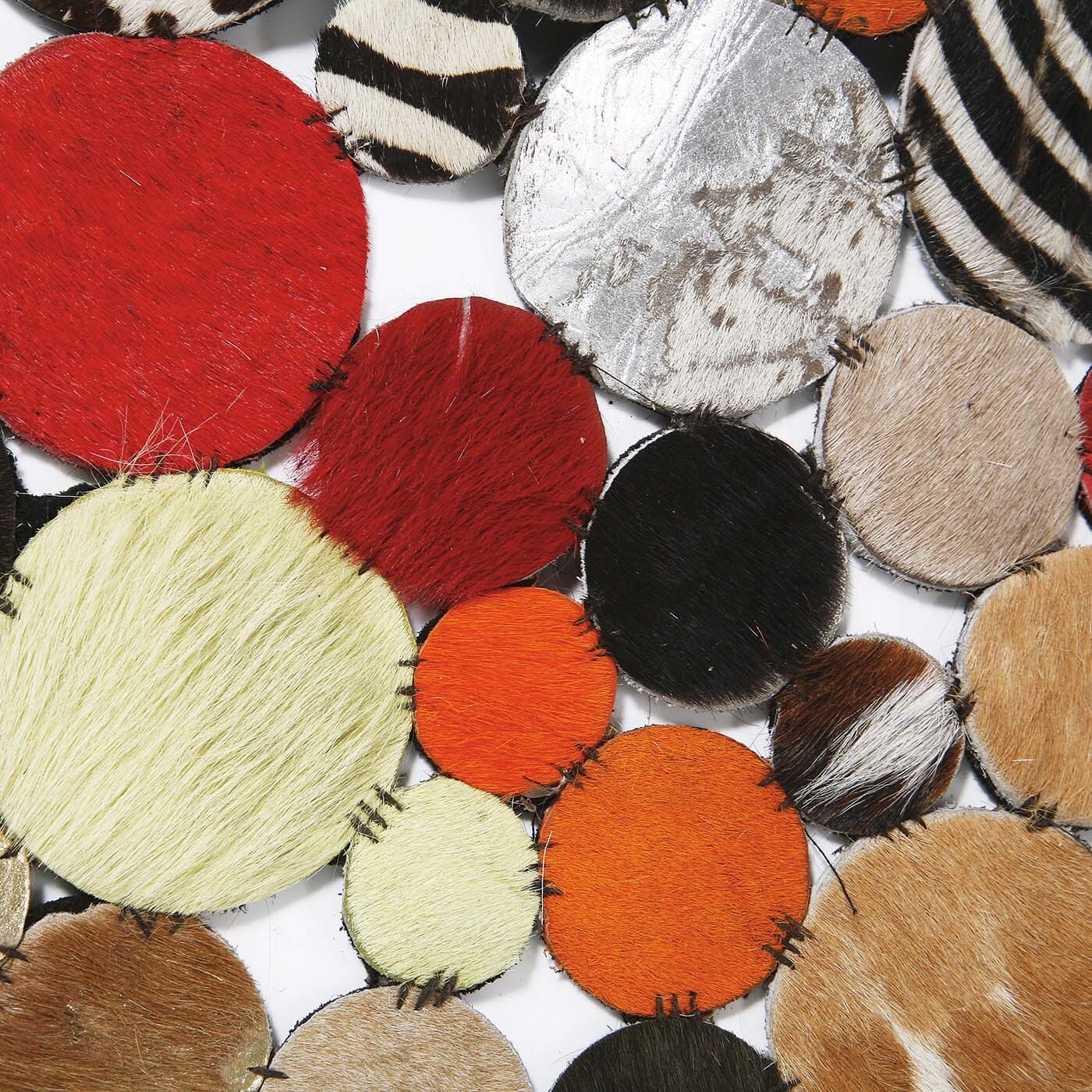 Tapis Patchwork Circle Multi Kare Design