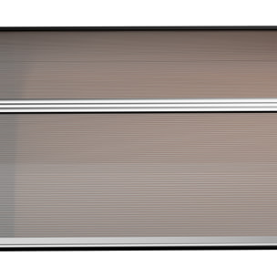 Tejadillo de Protección 303x96x27 cm Marquesina Exterior para Puertas y Ventanas contra Sol y Lluvia con Soporte de PP Policarbonato Marrón