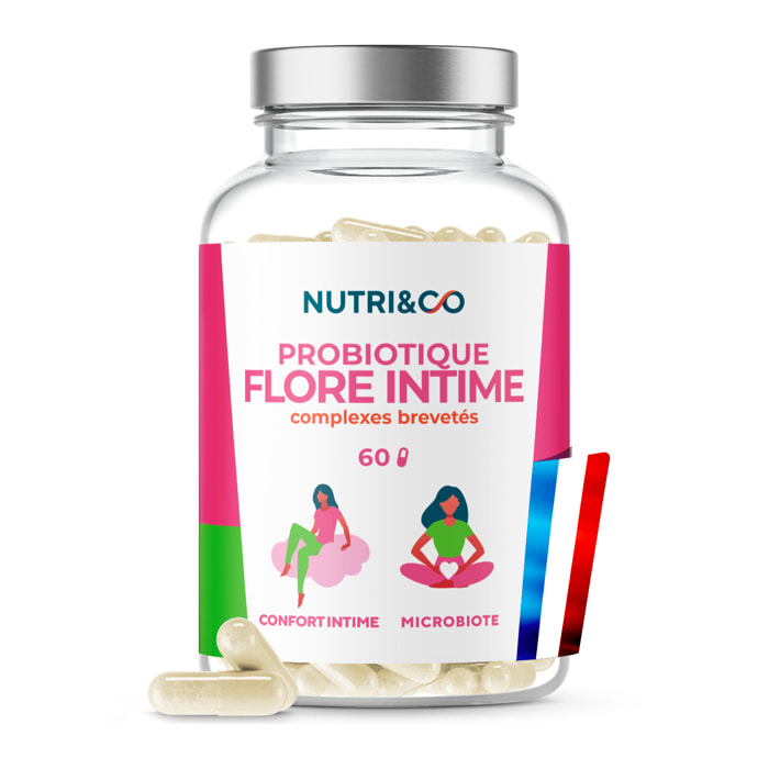 Nutri&Co Probiotiques Flore Intime Confort & Santé du Microbiote - 60 gélules