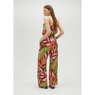 Pantaloni morbidi con stampa floreale