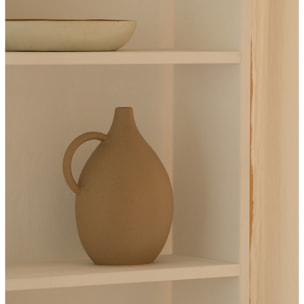 Estantería de madera maciza tono blanco con 4 estantes Alto: 182 Largo: 80 Ancho: 20