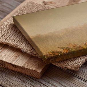 Tableau panoramique cerf majestueux dans la brume Toile imprimée