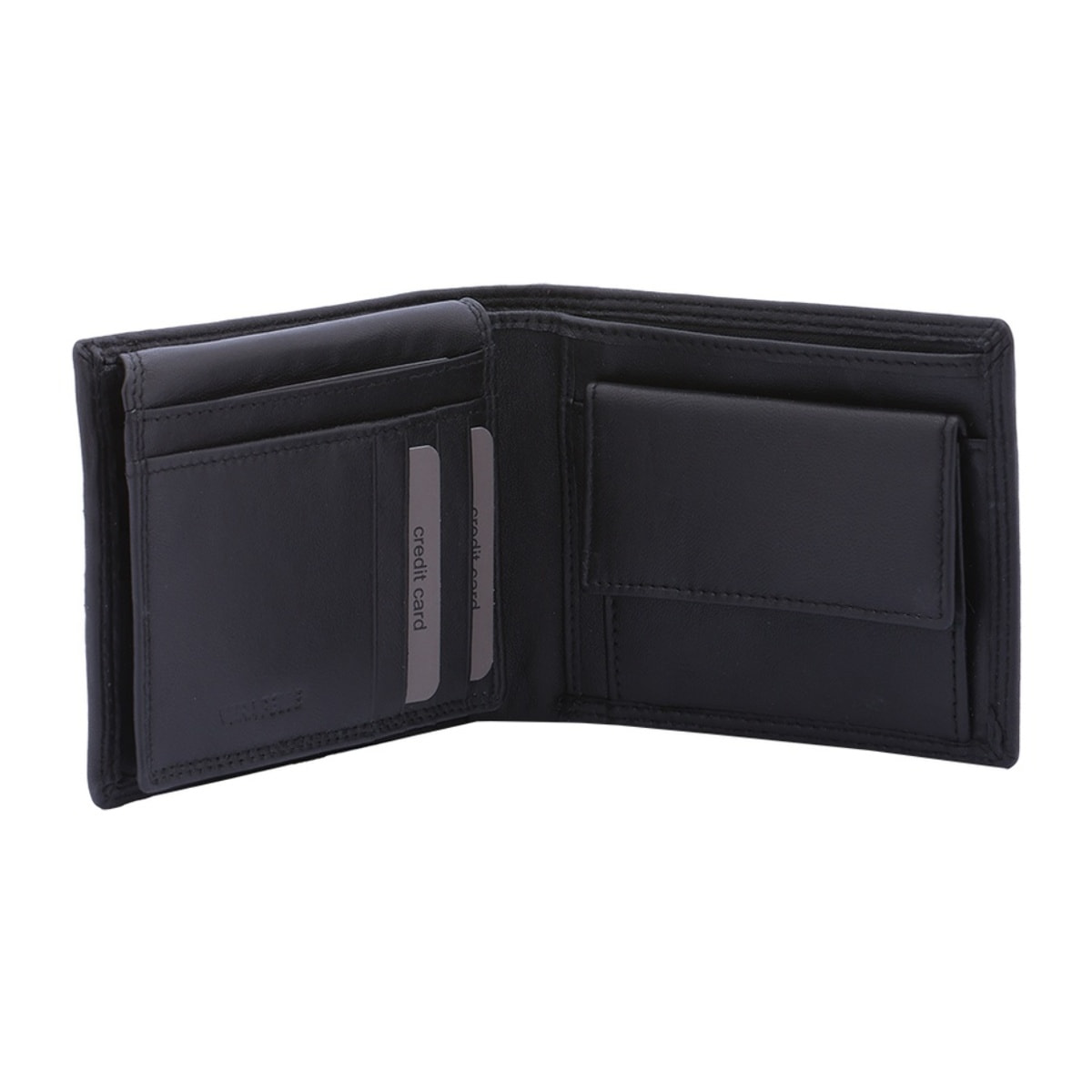 Portafoglio uomo in vera pelle - Modello False - Casual - 12.0 x 9.5 x 3.0 cm