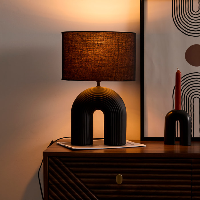 Lampe Archi Ceramique Noir
