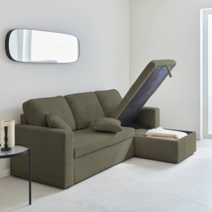 Canapé convertible réversible 3 places bouclette IDA BOUCLETTE