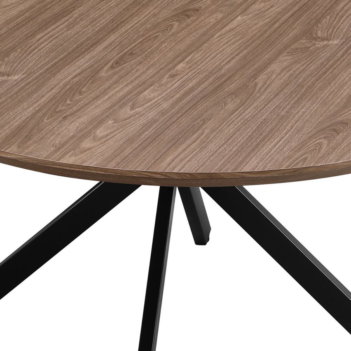 Tavolo da pranzo tondo 140 cm industrial color rovere - Gabry